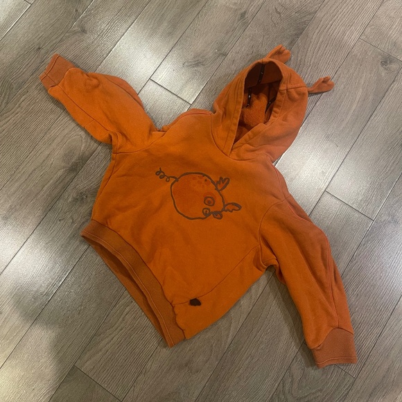 Private label kids orange hoodie 5/6Y=120cm - Picture 8 of 11